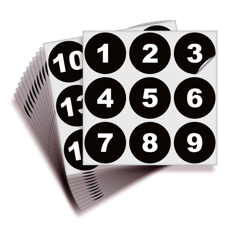 iSYFIX Black Consecutive Number Stickers â€“ 1 to 100, 2-inch, 1 Set â€“ Vinyl Self Adhesive Premium Decal, Ideal for Inventory, Storage, Organizing, Boxes, Bins, Toolbox, Lockers & More, Indoor/Outdoor - Image 1